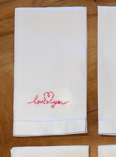 “love you” Guest Towel