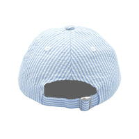 Customizable Baseball Hat in Seersucker Blue (Baby)