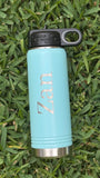 Water Bottle With Block Name Design
