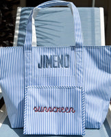 Jumbo Tote - Chambray Pimlico Stripe