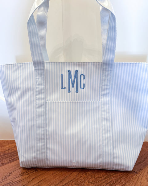 Jumbo Tote - Blue Pimlico Stripe