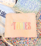 TRVL Large Roadie Zip Pouch -  Taffy Gingham