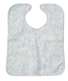 TRVL Wipeable Bib- BUNNY TOILE BLUE