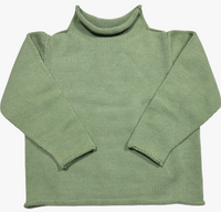 Personalized Rollneck sweater - Light Green (size 4, 5/6)