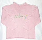 Personalized Rollneck sweater - Light pink
