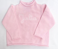 Personalized Rollneck sweater - Light pink
