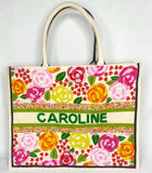 Floral Beauty Personalized Beaded Tote (preorder)