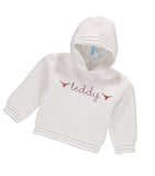 Personalized Zip Back Sweater - all white (12m, 18m)