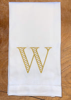 Chic Single Initial Guest Towel