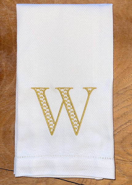Chic Single Initial Guest Towel