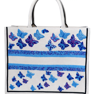 Blue Butterflies Personalized Tote (preorder)