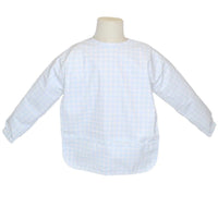 Blue Pimlico Check Long Sleeve smock/bib (last one)