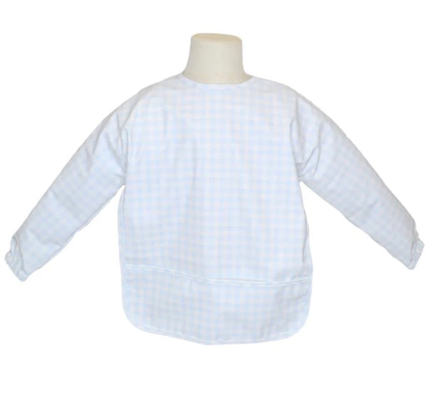 Blue Pimlico Check Long Sleeve smock/bib