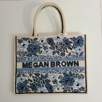 Blue Roses Personalized Tote (preorder)