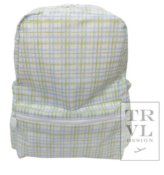 Green/Blue Classic Plaid Backpack