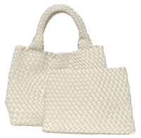 Bone Woven Tote