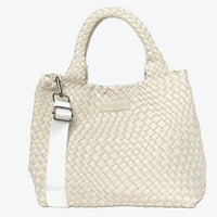 Bone Woven Tote