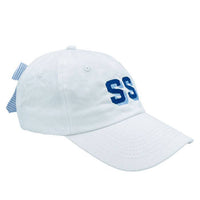 Customizable Bow Baseball Hat in Winnie White (Girls)
