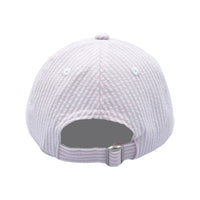 Customizable Baseball Hat in Seersucker Pink (Baby)