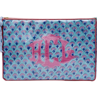 Big Personalized Floral Cosmetic Bag (preorder)