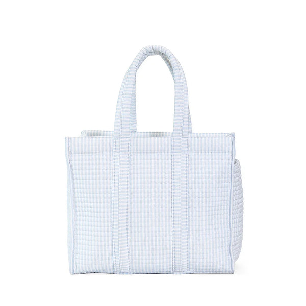 TRVL QUILTED GO GO TOTE - PIMLICO STRIPE BLUE