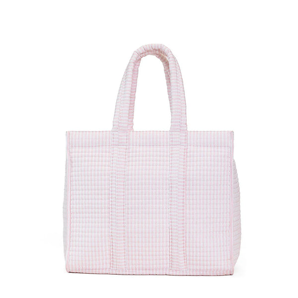 TRVL QUILTED GO GO TOTE - PIMLICO STRIPE PINK