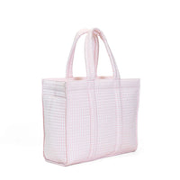 TRVL QUILTED GO GO TOTE - PIMLICO STRIPE PINK