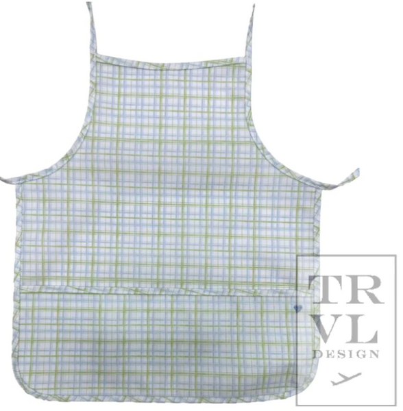 Blue and Green Plaid Apron