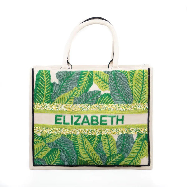Green Palm Personalized Tote (preorder)