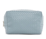 Luxe Everyday Cosmetic Bag - Woven Blue (preorder)