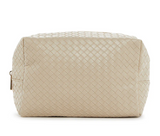 Luxe Everyday Cosmetic Bag - Woven Khaki (preorder)