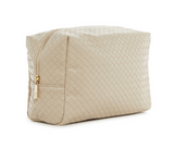 Luxe Everyday Cosmetic Bag - Woven Khaki (preorder)