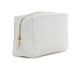 Luxe Everyday Cosmetic Bag - Woven White (preorder)