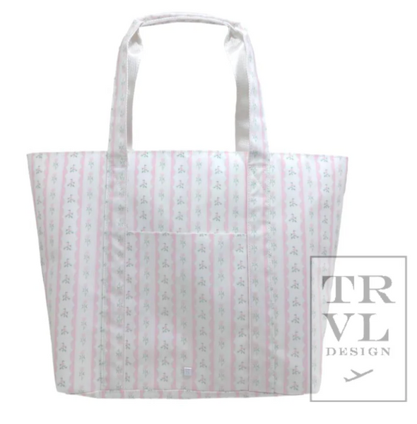 Jumbo Tote - Pink Ribbon Floral