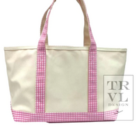 Medium Boat Tote - Pink Gingham (preorder)