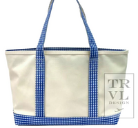 Medium Boat Tote - Royal Gingham(preorder)