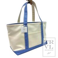 Medium Boat Tote - Royal Gingham(preorder)