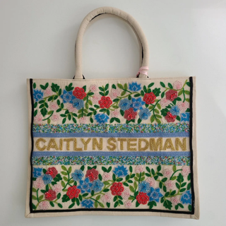 Multi Color Floral Personalized Tote (preorder)