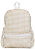 TRVL Backpack - Khaki Gingham