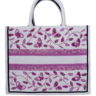 Pink Butterflies Personalized Tote (preorder)