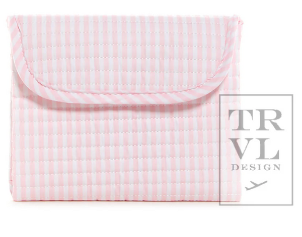 Quilted Changing Pad - Pink Pimlico Stripe