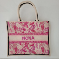 Pink Florals Personalized Tote (preorder)
