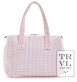 Quilted Stroller Bag - Pink Pimlico Stripe (preorder)