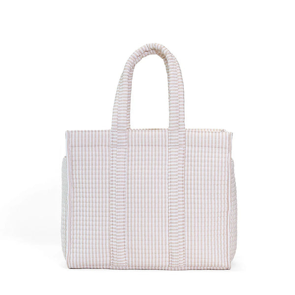 TRVL QUILTED GO GO TOTE - PIMLICO STRIPE SAND (preorder)