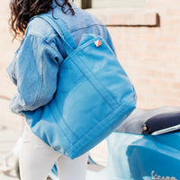 Sky Blue Classic Canvas Tote