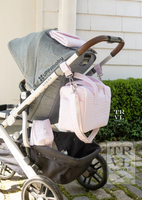 Quilted Stroller Bag - Pink Pimlico Stripe