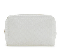 Luxe Everyday Cosmetic Bag - Woven White (preorder)