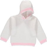 Zip Back Sweater - white with pink (preorder)