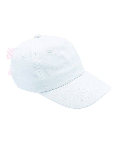 Bow Baseball Hat in Winnie White/Pink (Girls)