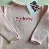 Personalized Rollneck sweater - Light pink (last one, size 7/8)